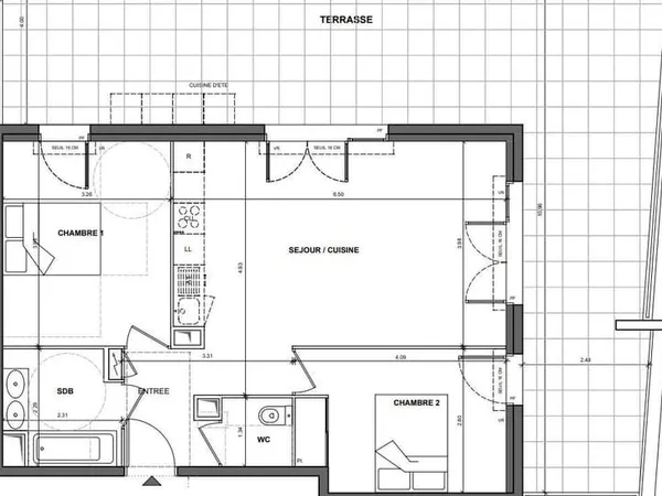 Appartement 3 pièces 61 m²