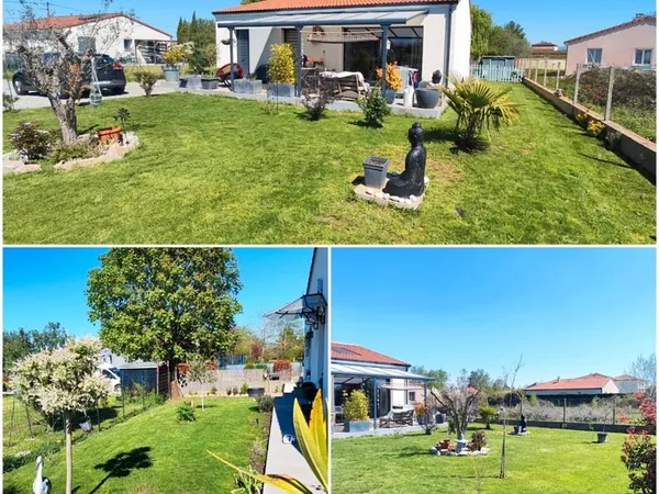 Jolie maison de plain-pied récente avec beau terrain
