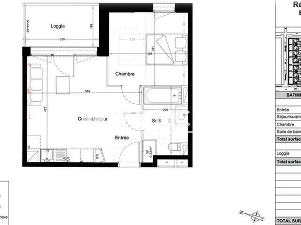 Appartement 2 pièces 40 m²