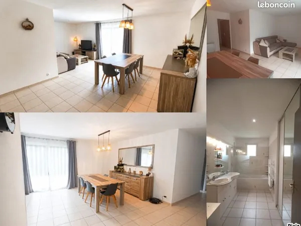 Maison familiale 3 chambres - grand jardin 980 m² + terrasse - Croignon
