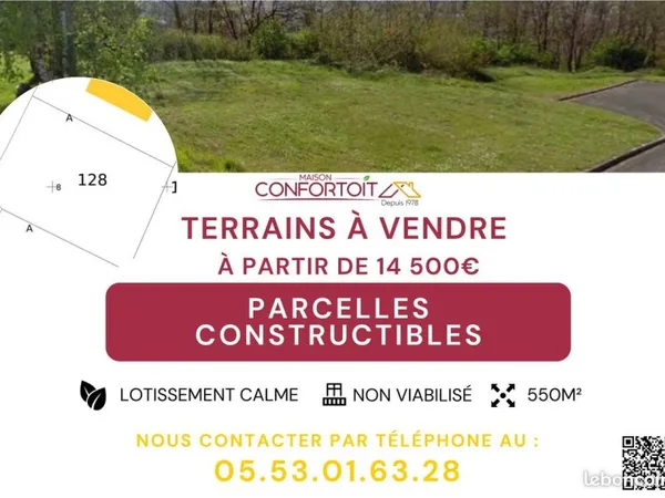 Terrain Constructible à vendre - Saint Pardoux Isaac