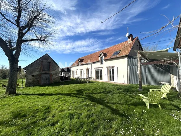 LONGERE 3 CHAMBRES AVEC DEPENDANCES ENVIRONNEMENT CALME PROCHE COMMERCES A CHABRIS (INDRE 36)