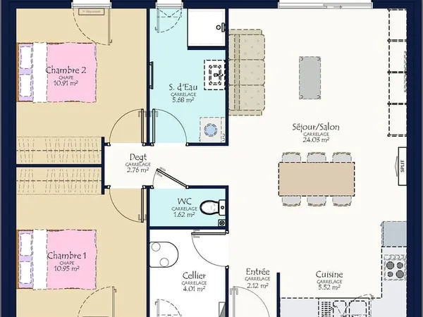 Maison 3 pièces 68.00 m² à La Flocellière