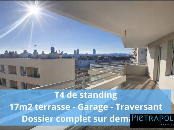 Métro République - T4 de 112 m² - Terrasse 17 m² - Box possi