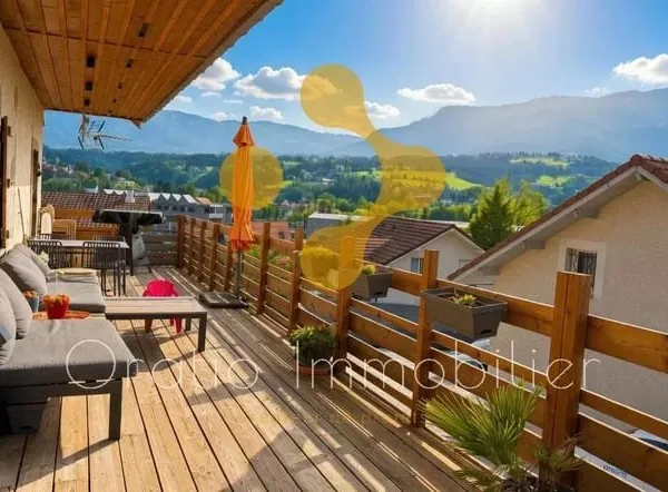 T4 rénové dans ancien corps de ferme ,Terrasse panoramique à Gresy-sur-Aix