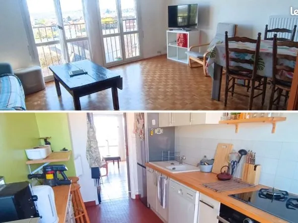 Appartement 66m² - 2 chambres - 4ème étage + garage individuel privé