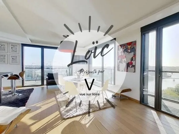 Loïc, appartement T3/4 avec vue imprenable sur Loire, quartier Gloriette à Nantes