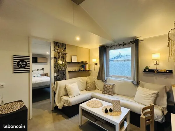 Vente mobilhome IRM Aventura 2 au bord du Rhône dans camping 4 étoiles