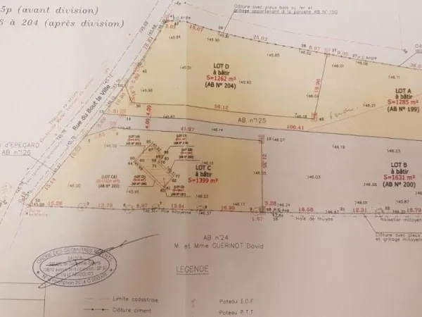 Terrain 1262 m²