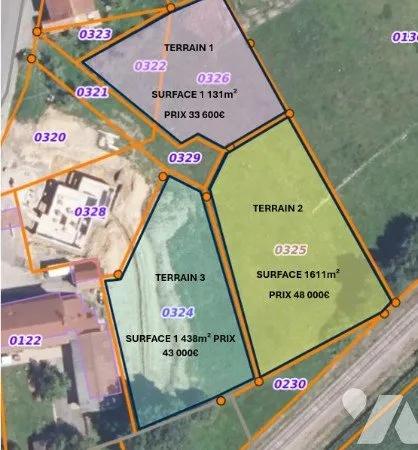 Terrain 1438 m²