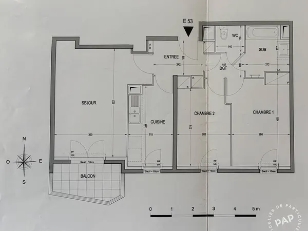 Appartement 3 pièces 65 m²