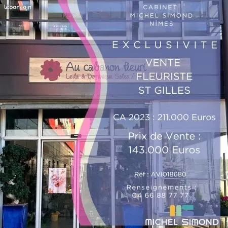 Fonds de commerce fleuriste 90 m²
