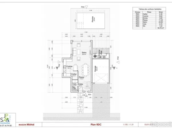 Villa 5 pièces 115 m²