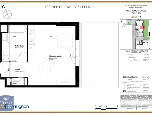 Studio 1 pièce 36 m²