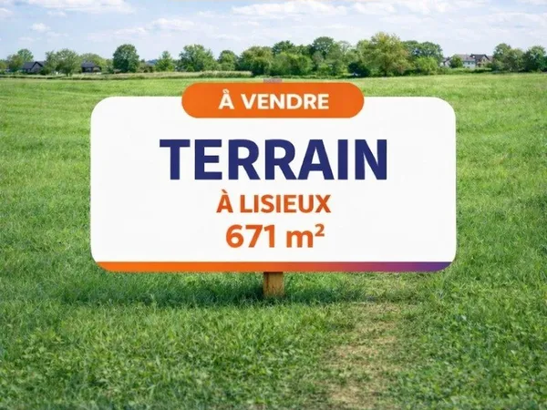Terrain de 671 m² viabilisé hors lotissement - Lisieux (14100)