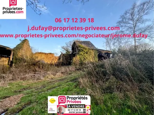 Terrain la Baconniére 53240 en mayenne 53 avec loge restauré