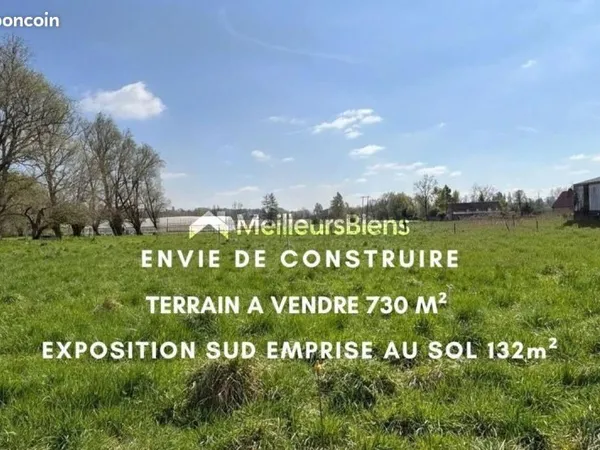Terrain 730 m² Cobrieux