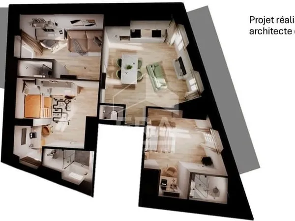 Appartement T3 / T4 à créer entièrement 53 m² sur Château Arnoux idéal investisseur
