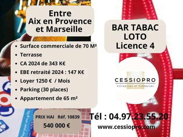 Hôtellerie et restauration Vente Marseille   540000€