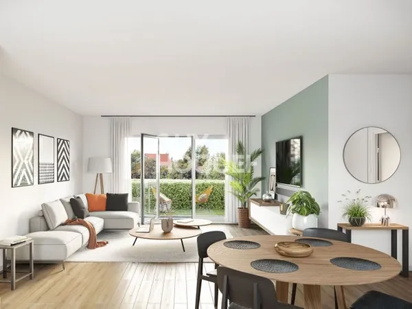 Appartement 2 pieces niché dans un écrin de verdure
