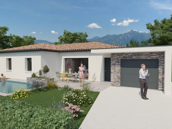 À vendre : Maison contemporaine neuve de Plain-Pied - Pont-de-l'Isère (26600)
