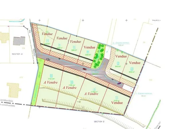 Terrain 1105 m²