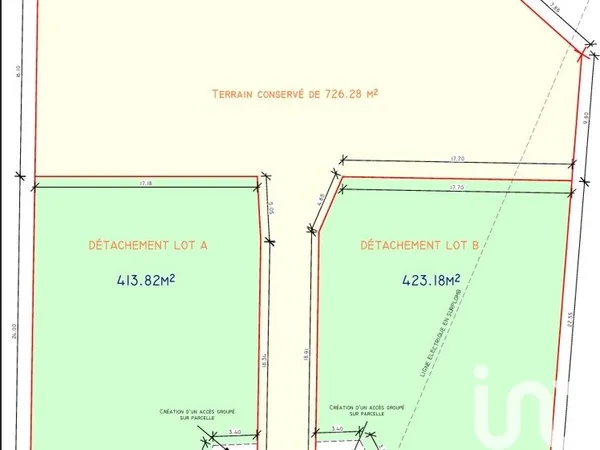 Terrain 720 m²