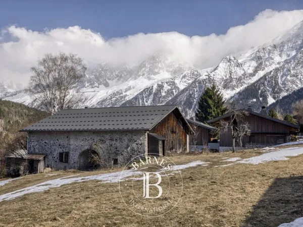 BARNES CHAMONIX - LES HOUCHES - LES CHAVANTS - FERME - MAGNIFIQUE VUE MASSIF DU MONT -BLANC - TERRAI