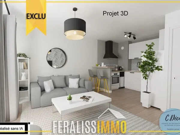 Appartement F2 avec parking à Eragny Village
