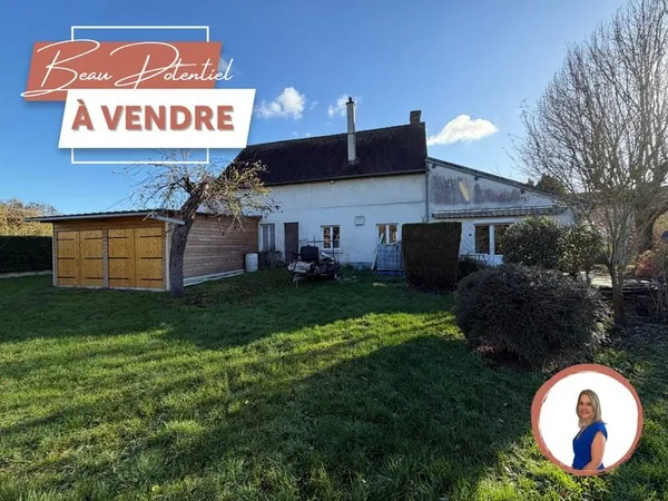 Maison ancienne avec grand terrain et beau potentiel d'agrandissement à 5 mn de Anet