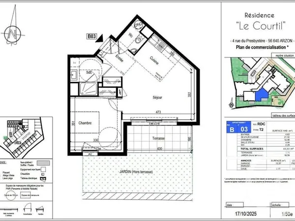 Appartement 2 pièces 45 m²