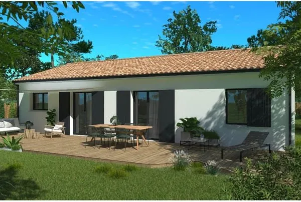 Maison neuve 80 m² - 3 chambres - Terrain 425 m² - Listrac Médoc