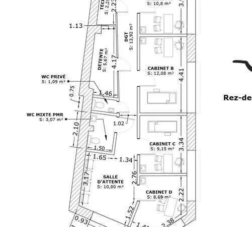 Location cabinets médicaux neufs — Pôle médical — Évry-Courcouronnes (91) — PMR — Clinique voisine