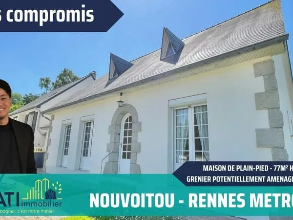 MAISON DE PLAIN-PIED 77m² HABITABLE - RENNES METROPOLE - NOUVOI