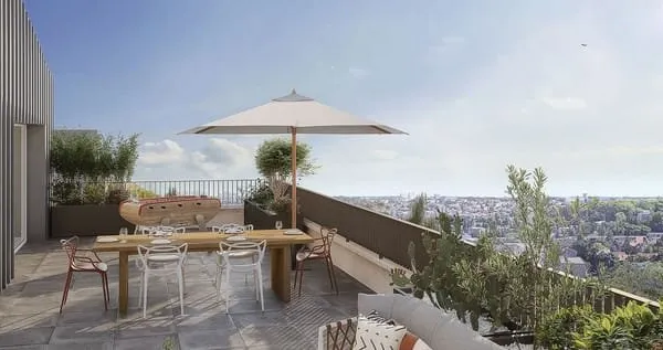 GRAND STANDING - APPARTEMENT 4P AU DERNIER ETAGE D'UN BUILDING VUE SUR LA VILLE