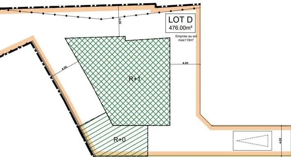 Balaruc-les-bains, parcelle de terrain constructible 476m2