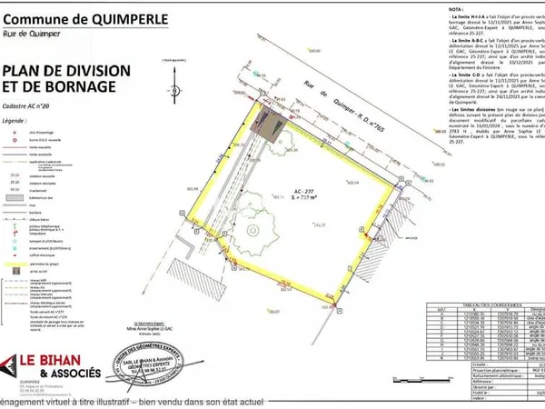 QUIMPERLE - Terrain VIABILISÉ à bâtir de 759m² proche ville et écoles, libre de constructeur