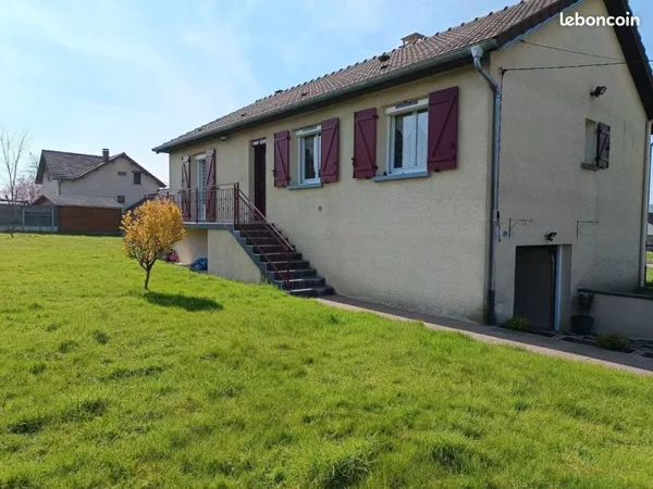 Maison individuelle 110 m² - Terrain 1040 m² - Calme absolu - Humberville (52)