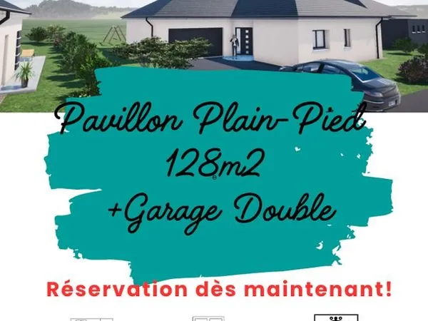 DERNIERE OPPORTUNITÉ - VILLA Plain-Pied 128m2 + Garage Double JONCHEREY (90)
