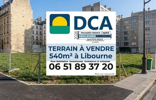 Terrain à bâtir pour locaux d'habitation ou commerces