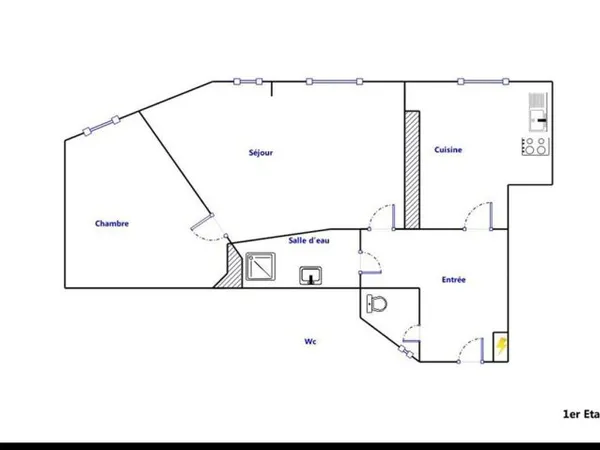 Vends T2 - 43m² - Paris