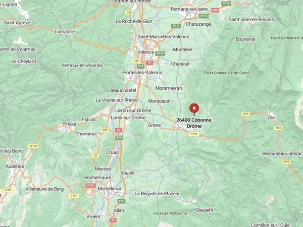 Terrain à Cobonne (26400) - 2500 m² - Prix total : 250000 €