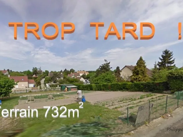 Terrain constructible 732 m2 à Bennecourt, village avec école, boulangerie, Bar tabac, coiffeur ...