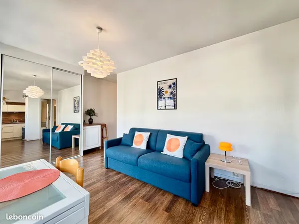 🌞 Studio meublé tout équipé — Juan-les-Pins, à 1 min plage / gare / Pinède