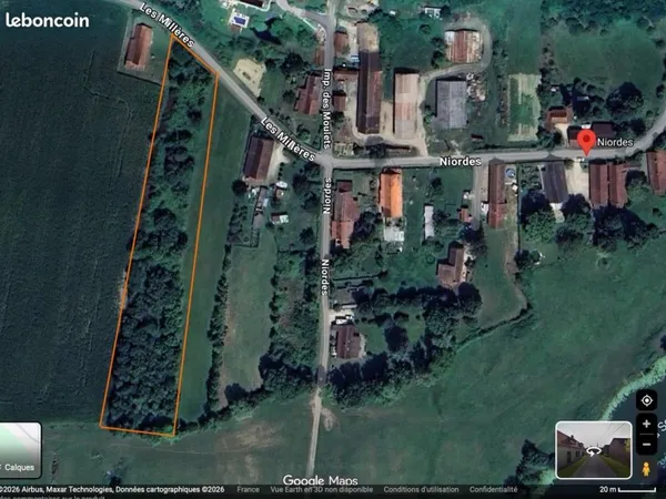 Terrain agricole ou de loisirs 6200 m2