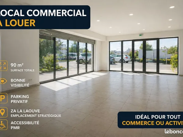 ZA La Laouve - local 90m² à louer