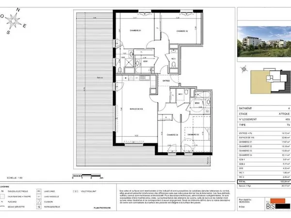 Appartement 5 pièces 123 m²