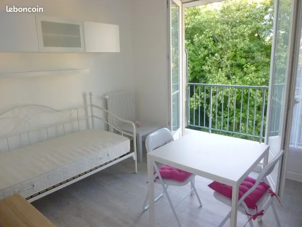 Studio meuble proche deux lions