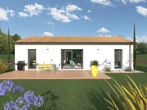 Maison plain pied 70m² et terrain 410m² - génissac centre