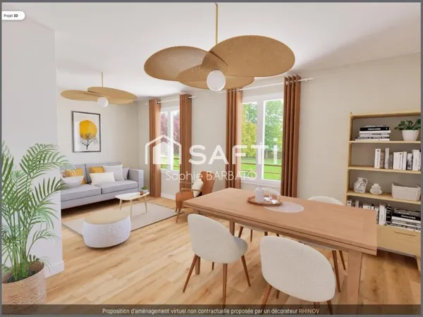 T3 de 61m2 avec garage individuel et cave - Ancien T4 modulable